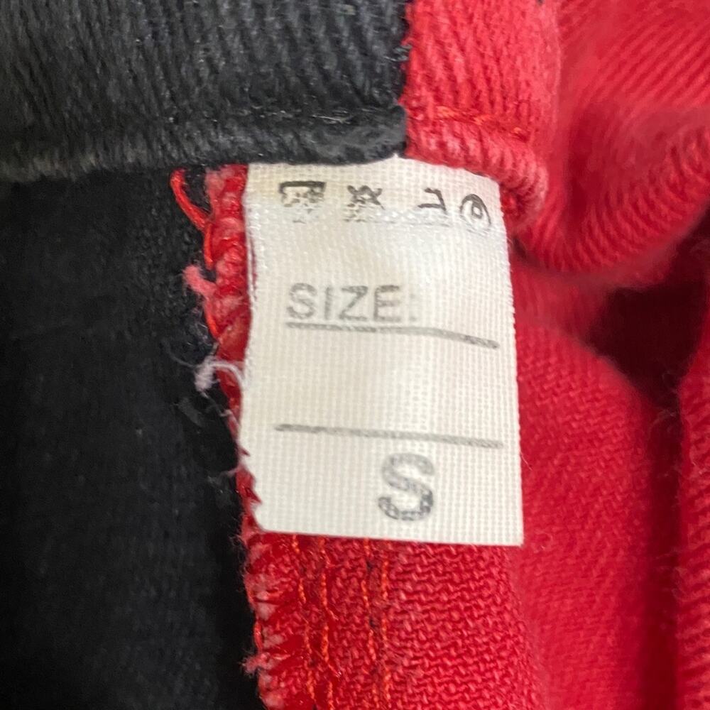 Source Unknown Black And Red Split Denim Jean Jac… - image 5